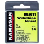 Kamasan B511 Spade Barbed Wide Gape Nickel Hooks