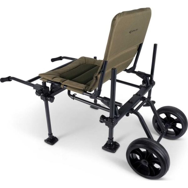 Korum Accessory Chair S23 + Accessory Chair Twin Wheel Barrow Kit Combo
